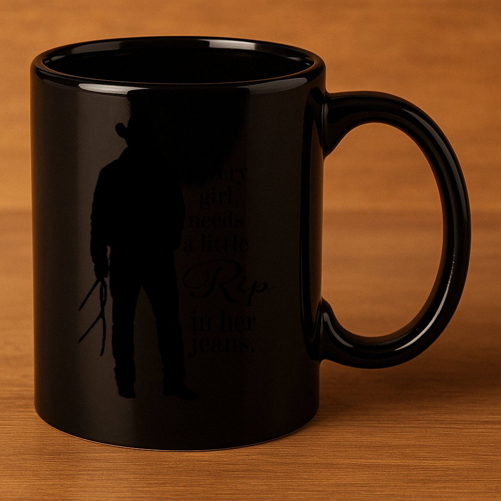 Every Girl Needs A Little Rip In Her Jeans 11oz C Handle Ceramic Mug