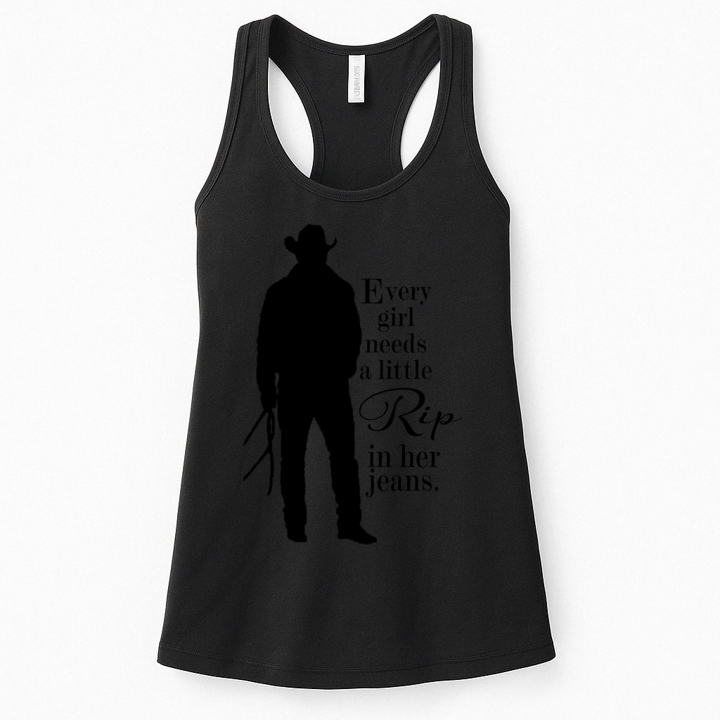 Every Girl Needs A Little Rip In Her Jeans Womens Tank Top