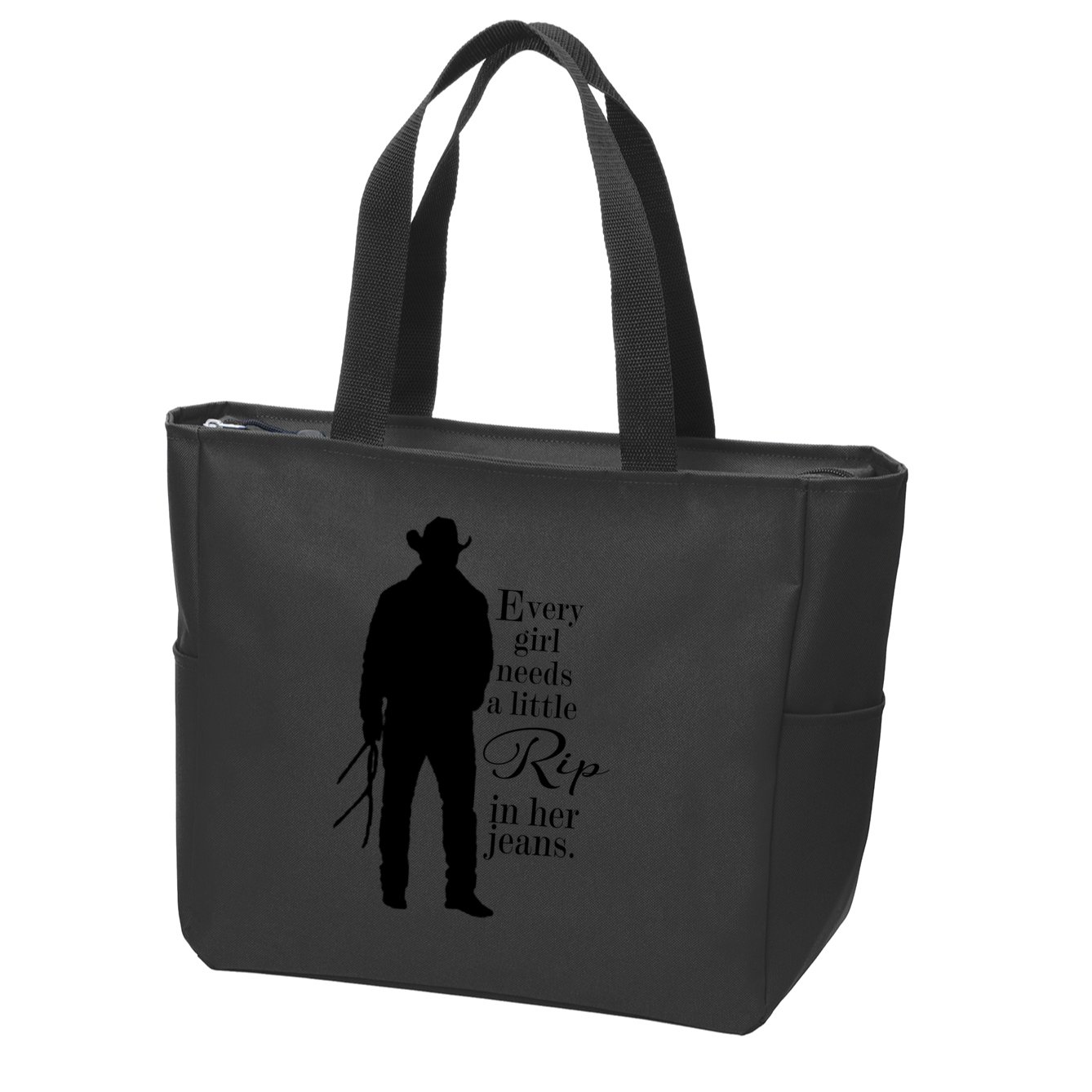 Every Girl Needs A Little Rip In Her Jeans Zip Tote Bag