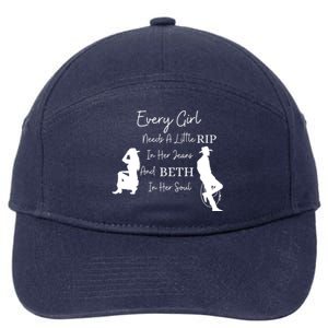 Every Girl Needs A Little Rip In Her Jeans And Beth In Her Soul 7-Panel Snapback Hat