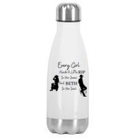 Every Girl Needs A Little Rip In Her Jeans And Beth In Her Soul Stainless Steel Insulated Water Bottle