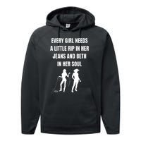 Every Girl Needs A Little Rip In Her Jeans And Beth In Her Soul Performance Fleece Hoodie