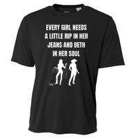 Every Girl Needs A Little Rip In Her Jeans And Beth In Her Soul Cooling Performance Crew T-Shirt