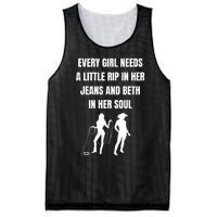 Every Girl Needs A Little Rip In Her Jeans And Beth In Her Soul Mesh Reversible Basketball Jersey Tank