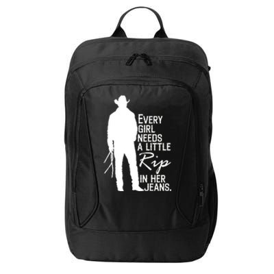 Every Girl Needs A Little RIP In Her Jeans Funny Cowboy City Backpack