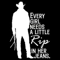 Every Girl Needs A Little RIP In Her Jeans Funny Cowboy Bucket Hat