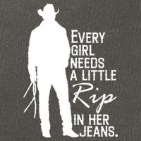 Every Girl Needs A Little RIP In Her Jeans Funny Cowboy Cotton Canvas Backpack