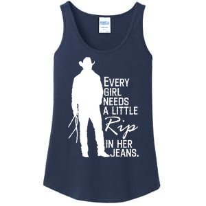 Every Girl Needs A Little RIP In Her Jeans Funny Cowboy Ladies Essential Tank