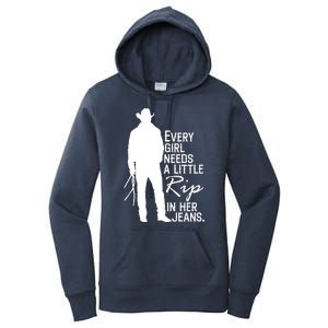 Every Girl Needs A Little RIP In Her Jeans Funny Cowboy Women's Pullover Hoodie