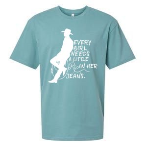 Every Girl Needs A Little Rip In Her Jeans Meme Every Girl Needs A Little Sueded Cloud Jersey T-Shirt