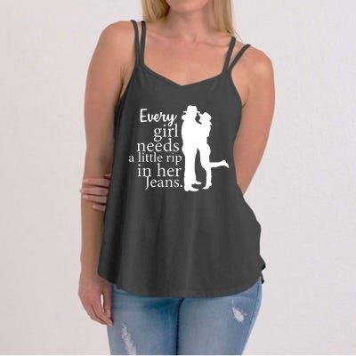 Every Girl Needs A Little Rip In Her Jeans Women's Strappy Tank