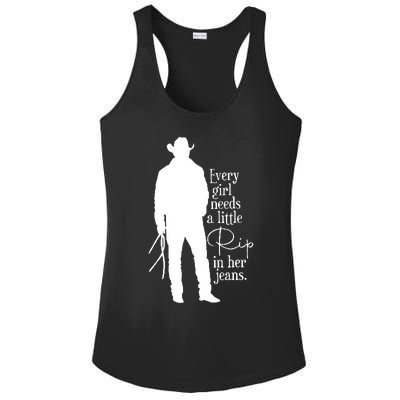 Every Girl Needs A Little Rip In Her Jeans Ladies PosiCharge Competitor Racerback Tank