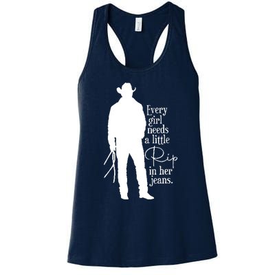 Every Girl Needs A Little Rip In Her Jeans Women's Racerback Tank