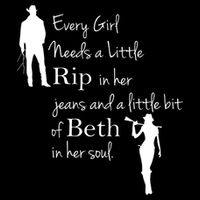 Every Girl Needs A Little Rip In Her Jeans And Beth In Her Soul Hooded Wearable Blanket