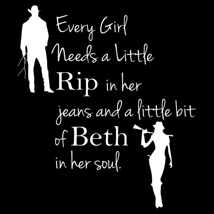 Every Girl Needs A Little Rip In Her Jeans And Beth In Her Soul Hooded Wearable Blanket
