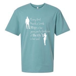 Every Girl Needs A Little Rip In Her Jeans And Beth In Her Soul Sueded Cloud Jersey T-Shirt