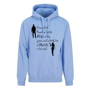 Every Girl Needs A Little Rip In Her Jeans And Beth In Her Soul Unisex Surf Hoodie