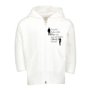 Every Girl Needs A Little Rip In Her Jeans And Beth In Her Soul Toddler Zip Fleece Hoodie