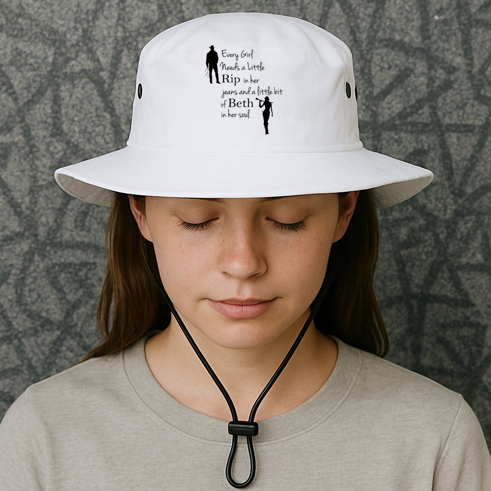 Every Girl Needs A Little Rip In Her Jeans And Beth In Her Soul Bucket Hat