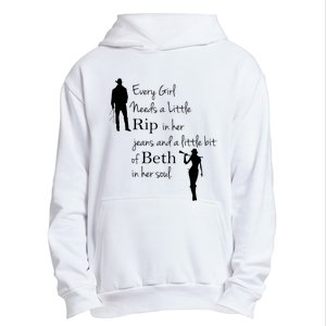 Every Girl Needs A Little Rip In Her Jeans And Beth In Her Soul Urban Pullover Hoodie