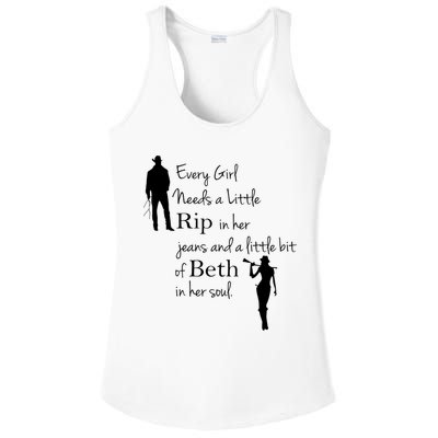 Every Girl Needs A Little Rip In Her Jeans And Beth In Her Soul Ladies PosiCharge Competitor Racerback Tank