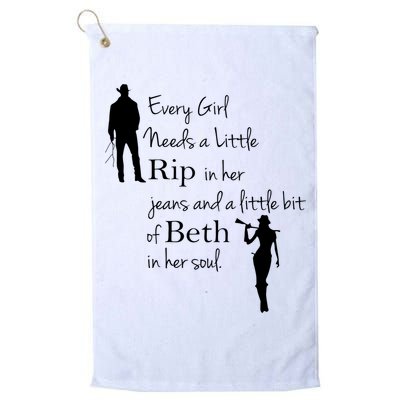 Every Girl Needs A Little Rip In Her Jeans And Beth In Her Soul Golf Towel