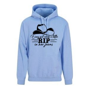 Every Girl Needs A Little Rip In Her Jeans Unisex Surf Hoodie