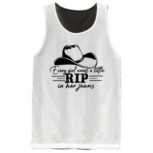 Every Girl Needs A Little Rip In Her Jeans Mesh Reversible Basketball Jersey Tank