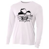 Every Girl Needs A Little Rip In Her Jeans Cooling Performance Long Sleeve Crew