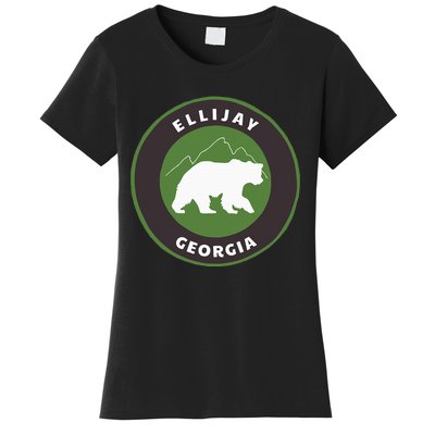 Ellijay Georgia Outdoors Ga Bear Mountains Badge Women's T-Shirt