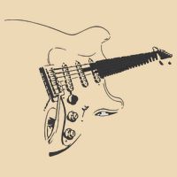 Electric Guitar Player Drawstring Bag