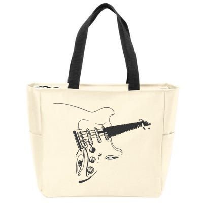 Electric Guitar Player Zip Tote Bag