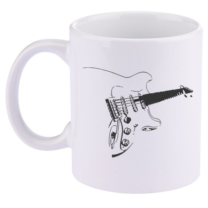 Electric Guitar Player 11oz C Handle Ceramic Mug