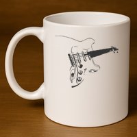 Electric Guitar Player 11oz C Handle Ceramic Mug