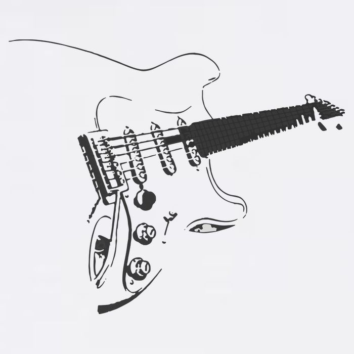 Electric Guitar Player 11oz C Handle Ceramic Mug