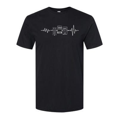 Electric Guitar Player Guitar Effects Pedals Heartbeat Softstyle® CVC T-Shirt