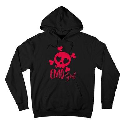 Emo Girl Pink Skull Emo Goth Music Ns Emotional Hoodie