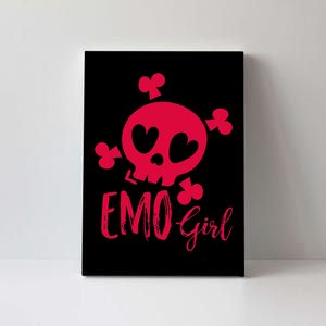 Emo Girl Pink Skull Emo Goth Music Ns Emotional Canvas