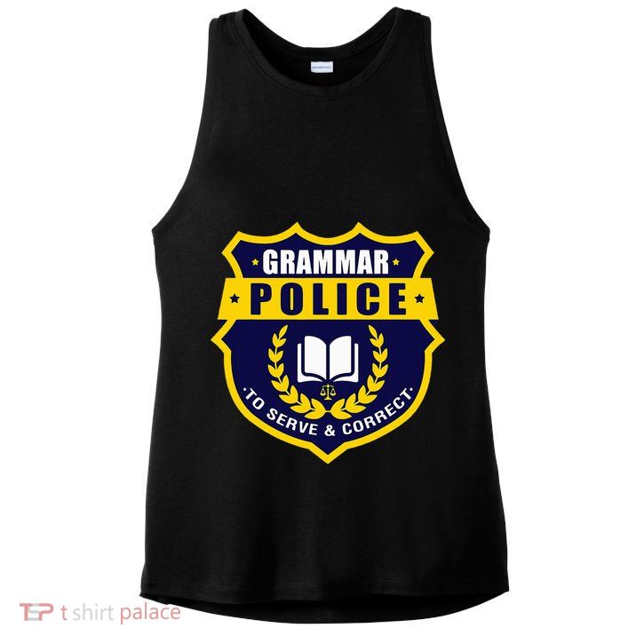 English Grammar Police Ladies PosiCharge Tri-Blend Wicking Tank