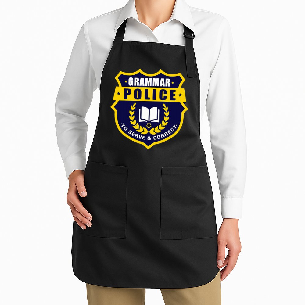 English Grammar Police Apron