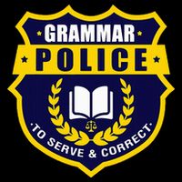 English Grammar Police Apron