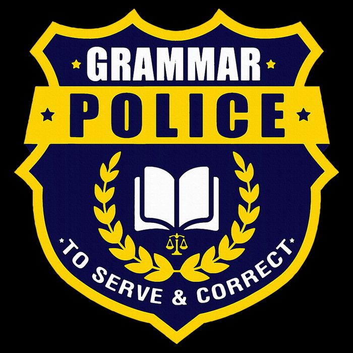 English Grammar Police Apron