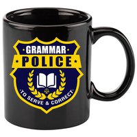 English Grammar Police 11oz C Handle Ceramic Mug