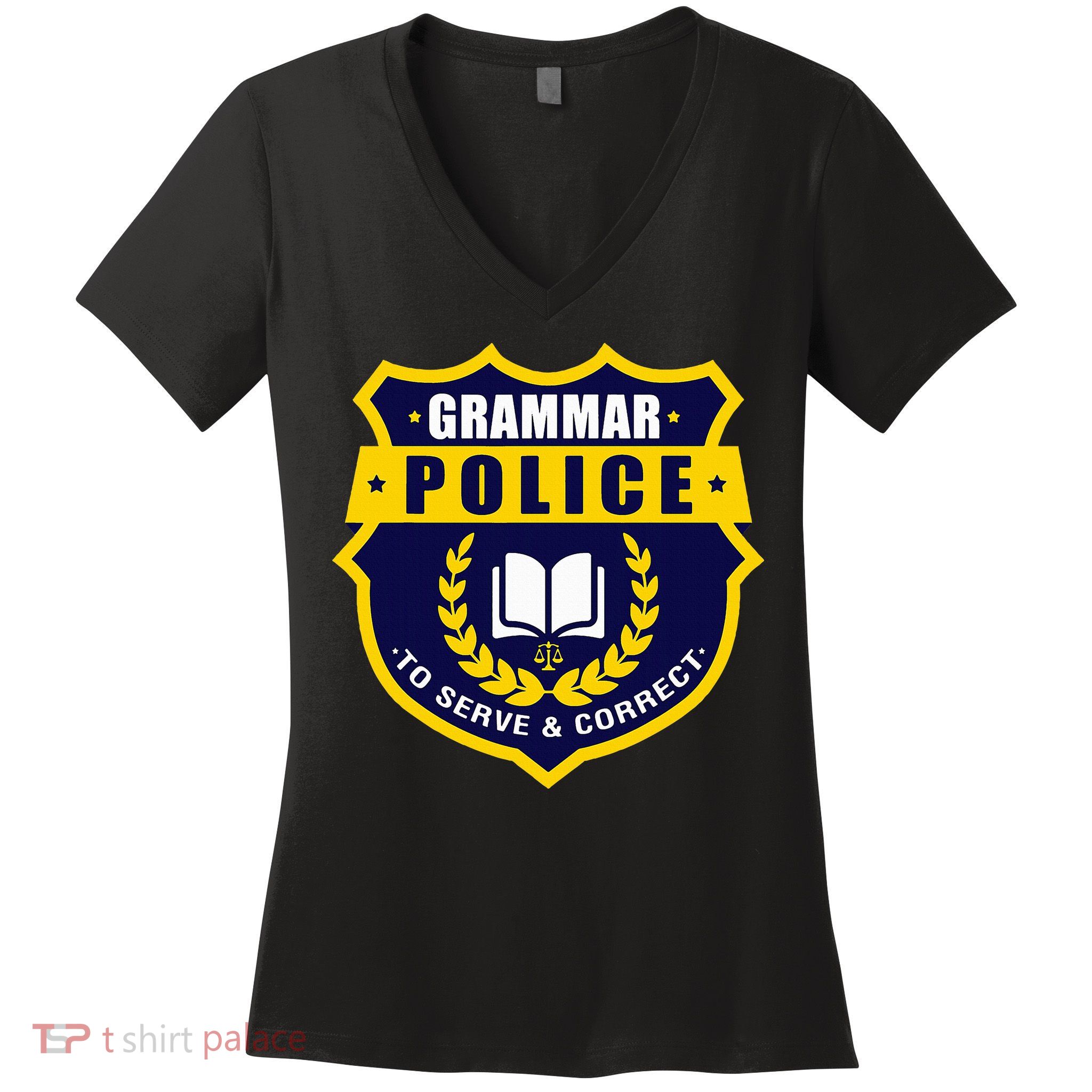 English Grammar Police Women's V-Neck T-Shirt