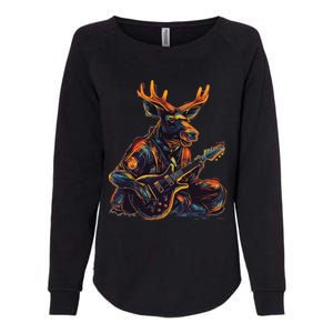 Electric Guitar Rock Music Moose Womens California Wash Sweatshirt