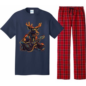 Electric Guitar Rock Music Moose Pajama Set