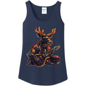 Electric Guitar Rock Music Moose Ladies Essential Tank