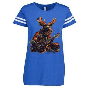 Electric Guitar Rock Music Moose Enza Ladies Jersey Football T-Shirt