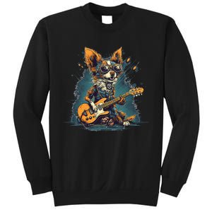 Electric Guitar Rock Music Jack Chi Dog Sweatshirt