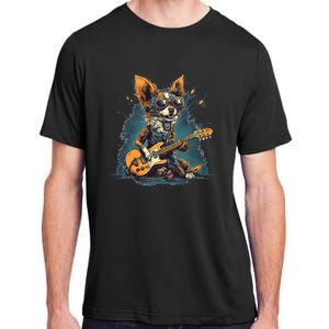 Electric Guitar Rock Music Jack Chi Dog Adult ChromaSoft Performance T-Shirt